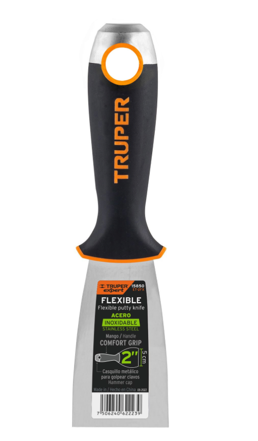 ESPÁTULA FLEXIBLE 2" ACERO INOX. MANGO COMFORT GRIP, EXPERT